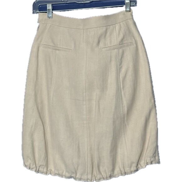 Gunex Womens 100% Hemp Pleated Pull Cord Hem Skirt Pockets Light Pink Size 2 - Picture 2 of 6